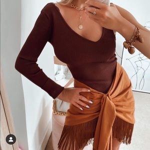 Zara Fringed Mini Skirt